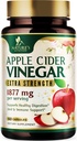 Jablečný ocet Kapsle 1877mg - Extra Strength Detox & Cleanse s vitaminem D & Zinek - Premium ACV pilulky se společnou přírodní stravovací & imunitní podpora - vegetariánský dodatek - 60 Kapsle