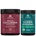Starověké výživy Multi kolagen protein prášek, neochucené, 60 Servings + Supergreens Powder, Green Flavor, 25 Servings