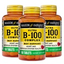 MASON NATURAL Ultra B, 100 Complex, 300, Day Supply, pro normální imunitní podporu a energetický metabolismus, 3 balení