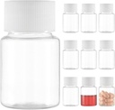 Malé jasné pilulky láhev, Plastové léky Pill Lahev, Mini Plastové jasné prázdné činidlo pro tekutý prášek nádobka (10 ks, 30ml)