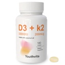 d3 k2 Vitamin 10000 iu, 180 Coconut Oil Softgels PHAR124; 2 v 1 Vitamíny dodatek D3 10000 IU & K2 (MK7) 200 mcg, Snadno polykat, Podporuje absorpci vápníku, kostní imunitní a srdeční zdraví