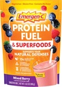 Emergen- C protein Powder Fuel & Superfood (16 Servings, Mixed Berry Flavor) Plant- based & Vegetarian Shake Mix s organickými Superfoods, Vitamin C & Ostatní antioxidanty