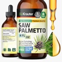 BIO KRAUTER Saw Palmetto Extract - Vegan Saw Palmetto pro muže a ženy - Podpora močení - Alkohol & cukr zdarma - 4 Fl.Oz.