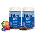 BeLive 5-HTP Gummies - 2 Pack - 120 Ct I 5HTP Calming Gummies pro zvýšené soustředění, relaxaci a odpočinek pro dospělé 124; Vegan - Smíšené Berries Flavor