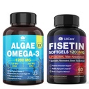 Fisetin dodatek + Vegan Omega-3 Řasy olej
