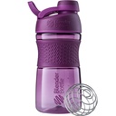BlenderBottle SportMixer Bottle Perfect for Protein Shakes and Pre Workout, 20- Ounce, Plum