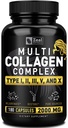 Multi Collagen Peptides Pills (Types Români.Români.Români.Grass Fed Collagen Pills (180 Kapsle) - Hydrolyzát kolagen Protein Směs pro vlasy, kůži, nehty, a společná podpora - Collagen Pills pro ženy