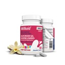 Milkaid Junior Lactase Enzyme Žvýkací tablety pro intoleranci laktózy 124; Prevents Gas, Bloating, Průjem u dětí 124; Fast acting Dairy Digestive Supplement pro děti 124; 60 ct (60 tablet, Vanilla)