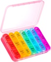 Asprink Pill Organizer 3 krát denně - Týdenní / denní Pill Box 7 Daily Medicine Organizátor, Velký Pill Pouzdro Pill Box 3 Times denně, Travel Pill Organizer, to Hold Vitamíny, Medicine