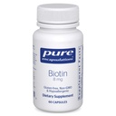 Čisté enkapsulace Biotin 8 mg - B doplněk vitaminu k pomocnému stresu, vlasy, kůže a posílení nehtů, metabolismus, karbohydrát podpora a nervový systém * - s Premium Biotin - 60 Kapsle