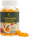 Kurkumin dodatek žvýkačky - 95% kurkuminoidy s kurkumou & Ginger, Black Pepper pro nejlepší absorpci, Nature 's Vegan Joint Support, Non- GMO, Gluten Free, Chutné broskvové ochucení - 60 Gumy