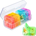 Zoksi Pill Organizátor 2 krát denně, Týdenní 7 den Pill Box, Denní Am Pm Pill Organizátor, Cestovní Pill Pouzdro pro medicínu, Rybí oleje, Vitamin, Dodatek