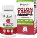 Probulin Colon Support Probiotický dodatek, Denní Gut, Stravovací, a imunitní zdraví Probiotika Kapsle pro muže a ženy, 20 Milionů CFU, Vegan, 60 Počet láhev