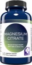 MD. Life Magnesium Citrát 250 mg - 90 Kapsle - Vysoká absorpce Magnesium Citrát Dodatek - Easy- to- spolknout Kapsle pro svalovou, nervovou, srdeční, spánkovou a kostní podporu