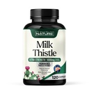 Mléko Thistle 1000mg - Dodatek k detoxikaci jater pomocí Silymarin Extract & Pampelion Root - Gentle Herbal Játra Čistota pro muže a ženy - Podpora zdraví jater - Non- GMO - 120 Veggie Kapsle