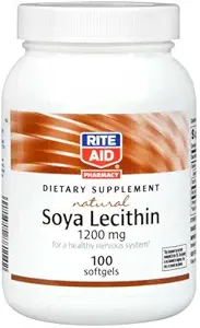 Rite Aid Soya Lecithin, přírodní doplněk stravy, 1200mg 100 ea