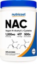 Nutricost N- acetyl L- cystein (NAC) Powder 500 Grams - Vegan NAC, Non- GMO, gluten Free