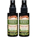 Barleanův 2 balení Olive Leaf Complex Krční sprej s mátou peprnou, citrónem a mušlí pro Itchy Throat Relief, Imunitní Supplement, Tekutý míchaný extrakt, 1,5 oz