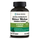 DAIKEN Bitter Melon, Skořice & Chromium, 90 000 mg Ekvivalentní Per Serving Extra Strength, 100% Vegetarian Bitter Melon Kapsle s Cinnamon Chromium & Zinek, 60 Kapsle