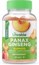 Živé Panax Ginseng dodatek 124; Velký Ochutnávání ženšen doplňky 124; Panax Ginseng Extract 124; Ginseng Gummies pro ženy, muže, dospělé 124; 90 Gummies