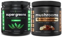 NutraChamps Super Zelené Neochucené & Super Houby: Ultimate Brain, Gut & Body Boost