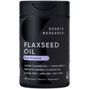 Sportovní výzkum Flaxseed Oil Softgels 1242mg - Omega 3 dodatek pro ženy a muže - Non- GMO ověřený, Soy & gluten zdarma (200 Počet)