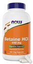 Nyní Betaine HCl 648mg 240 Veg Kapsle (Balení po 2) - Digestivní Enzymy dodatek - Vylepšená s Pepsin proteázou pro podporu protein trávení