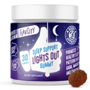 FlavCity Melatonin Spící gumy pro dospělé, Světla ven Gummy - Žvýkací Spící Supplement s Plant- based GABA, Magnesium & Heřmánek pro hluboké a klidné lůžko, 30- denní zásobování