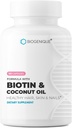 Vysoký potenciál Biotin dodatek - Veganský vitamin B7 Formule s Creatine a kokosový olej - Zdravější kůže, hřebíky a Keratin Podpora - Non- GMO & gluten zdarma - 2500 mcg