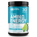 Optimum Nutrition Amino Energy - Předcvičení se zeleným čajem, BCAA, aminokyseliny, Keto Friendly, Green Coffee Extract, Energy Powder - Blueberry Mojito, 30 Služeb (Balení May Vars)