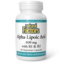 Přírodní faktory Kyselina alfa- lipoová + B 600 mg, 60 tobolek
