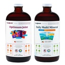 LIQUIDHELTH Optimum Joint Glucosamine Chondroitin dodatek & Daily Multimineral Multivitamin Bundle for men & Women - Sea Trace Minerals, Bone & Joint Health, Imunitation Support - Made in USA, Non- GMO