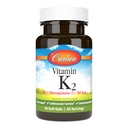 Carlson - Vitamin K2 MK-7 (Menachinon), 180 mcg, Kostní podpora, Biologická dostupnost vápníku, K2 Vitamin, Vitamin K-2, 90 Softgels