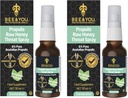 Bee and You Raw Honey Throat Spray, 100% čistý Extract Propolis, Imunitní podpora, Sore Throat & Congestion Relief, Oral Health, Antioxidants, Natural, Keto, Paleo, gluten-Free Oz (balení po 2)