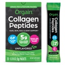 Orgain Hydrolyzované Kolagen Peptides Cestovní pakety pro ženy a muže - 5g Tráva Fed Kolagen per Serving, Vlasy, Kůže, hřebík a společná podpora Dodatek, Non- GMO, Typ I & III - Neochucené (25 Počet)