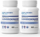 Puregen Labs Lumbrokinase 40 mg na kapsli s vysokým potenciálem dodatek 124; Vysoká aktivita Lumbrokináza Enzymes CLAS124; No Harmful Additives CLAS124; Non- GMO CLAS124; Gluten Free CLAS124; Made in USA - Celkem 120 Vegetariánské kapsle