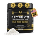 HRDWRK - Electrolytes Powder Keto Hydration Sugar Free with Magnesium, Draslík a Sodík - 100 Služeb 124; Zvýšení vytrvalosti a snížení únavy s tímto doplňkem elektrolytů - Maximální hydratace