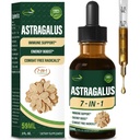 Astragalus Root Extract Bylinné kapky pro Imunity System Support, Imunity Health & Energy Boost Tincture doplňky s Rhodiola Rosea, Echinacea, Elderberry, Reishi, Ginseng. Huang Qi. 2oz