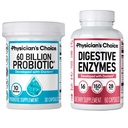 Lékařská volba - Optimální Gut Health Bundle: 60 miliard Probiotika + Dědičné Enzymy pro stravitelný komfort a imunitní podporu
