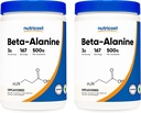 Nutricost Beta Alanine 500 Gram Lahvičky (2 balení pro 1 KG) - čistý Beta Alanine