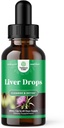 Dlaždice na podporu jater Tinktura - Mléko Thistle Liquid Bylinný dodatek s Astragalus Root pro vyčištění a opravy jater Detox Detox Kapky s Shiitake Maitake a Cordyceps