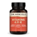 Dr. Mercola Vitamíny ADK, 30 Servings (30 Kapsle), Dietní dodatek, 5000 IU vitaminu A & vitaminu D3, 180 mcg vitaminu K2, podporuje imunitní zdraví, Non GMO