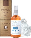 Čistá koloidní stříbrná gel 40 PPM • 100% přírodní a pouze 3 ingredience • Optimální textura a absorpce (lepší než krémy) • jantarové sklo a ultrapraktické čerpadlo • Ebook Zahrnuto • Institut Katharos
