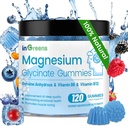 120 Count Magnesium Glycinate Gummies 700mg, Chewable Magnesium Gummies pro dospělé a děti, vysoká absorpce, spánek, Relaxation & Focus Support, Non- GMO, Gluten- free, Smíšené Berry Flavor, 60 Day Supply