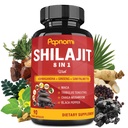 Shilajit Himalájské kapsle - 3 měsíční dodávky - Kombinovaný Ashwagandha, Ginseng, Saw Palmetto, Maca, Tribulus, Chaga, Black Pepper