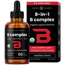 USDA Organic Vitamin B Komplexní kapalné kapky 124; B Vitamíny Komplexní dodatek s B1, B2, B3, B6, B7, B9 & Methyl B12 Kapky pro dospělé a děti 124; Vegan Berry Flavor 2oz Gul124; 60 Servings / 2 Měsíční dodávky
