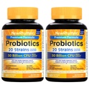 Newrhythm Probiotika 50 Miliardy CFU 20 Strains, 120 Veggie Kapsle, Cílené uvolňování technologie, Žaludeční kyselina odpor, No Need for Librageration, Non- GMO, Gluten zdarma