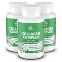 Multi Collagen Protein Peptides Doplněk Kapsle - 1800mg Collagen Complex Types I, II, III, V, X - Společná podpora, zdravé vlasy, kůže, hřebíky, kosmetické vitamíny, 100% přírodní, Non- GMO 270ct (3)