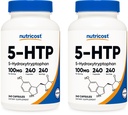 Nutricost 5- HTP 100mg, 240 Vegetariánských kapslí (5- Hydroxytryptofan) - Non- GMO & gluten Free (2 lahve)
