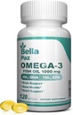 Omega 3 doplňky rybího oleje - 1000mg Fish Oil 788 mg Omega33 Fatty Acid Burless, 488 DHA & 180 EPA for Muscle Bone Heart Brain Support and Health, Supplements for Men and Women, 120 Softgels